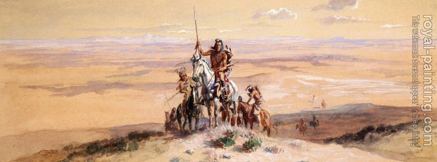 Charles Marion Russell : Indians on Plains